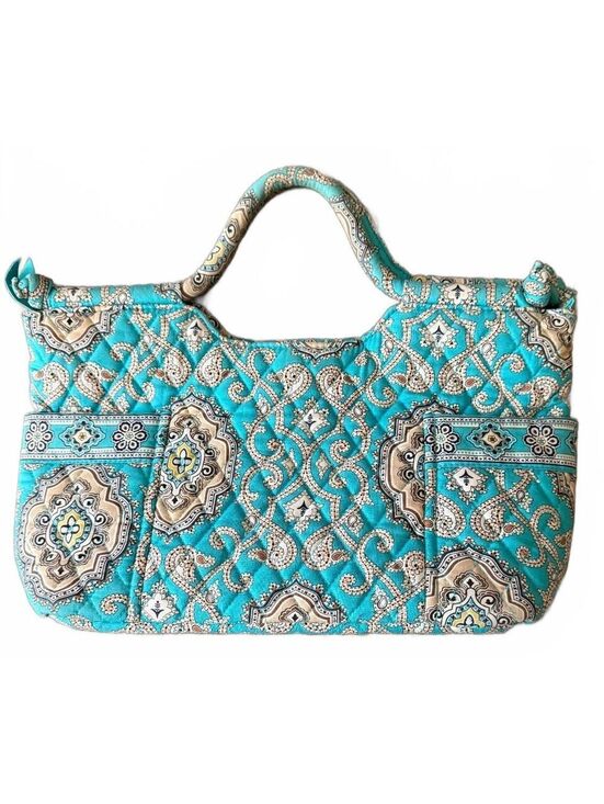 Vera Bradley Handbags - Vera Bradley Gabby Satchel Totally Turquoise Gracious Purse Cottage Coquette